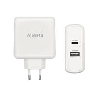 Miniatura 1 de AISENS Cargador 57 W  1x USB C PD3 0 45 W  1x USB A 5 V   2 4 A 12 W  Blanco