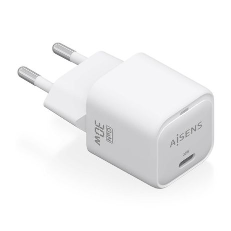 AISENS Cargador GaN 30W 1xUSB C PD3 0 QC4 0 Blanco - Imagen 2 de 7 AISENS Cargador GaN 30W 1xUSB C PD3 0 QC4 0 Blanco - Imagen 2 de 7