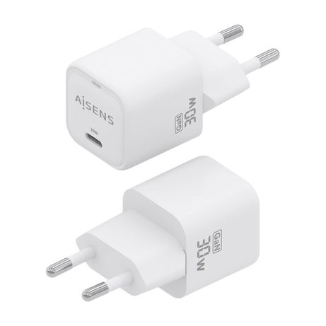 AISENS Cargador GaN 30W 1xUSB C PD3 0 QC4 0 Blanco - Imagen 4 de 7 AISENS Cargador GaN 30W 1xUSB C PD3 0 QC4 0 Blanco - Imagen 4 de 7