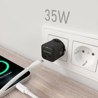Miniatura 6 de AISENS Cargador GaN 35W  1xUSB C PD3 0 QC4 0  Negro