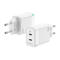 Miniatura 1 de AISENS Cargador Gan 45W, 2xUSB-C PD3.0 QC4.0, Blanco