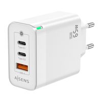 Miniatura 3 de AISENS Cargador Gan 65W, 2xUSB-C PD3.0 QC4.0, 1xUSB-A QC3.0, Blanco