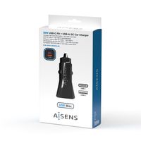 Miniatura 4 de CARGADOR DE COCHE AISENS 38W1xUSB-C PD3.0 20W1xUSB-A QC3.0 18W NEGRO