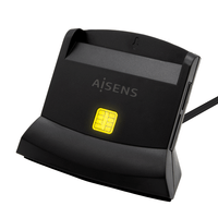 Miniatura 1 de AISENS Lector De Tarjeta Dni Con Lector De Tarjetas SIM, SD, Micro SD, MMC, RS-MMC, MMC Micro, USB-C, Negro