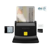 Miniatura 3 de AISENS Lector De Tarjeta Dni Con Lector De Tarjetas SIM, SD, Micro SD, MMC, RS-MMC, MMC Micro, USB-C, Negro