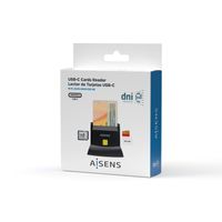 Miniatura 8 de AISENS Lector De Tarjeta Dni Con Lector De Tarjetas SIM, SD, Micro SD, MMC, RS-MMC, MMC Micro, USB-C, Negro