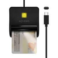Miniatura 6 de AISENS Lector De Tarjeta Inteligente DNI, USB-C, Negro