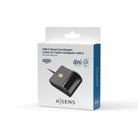 Miniatura 8 de AISENS Lector De Tarjeta Inteligente DNI, USB-C, Negro