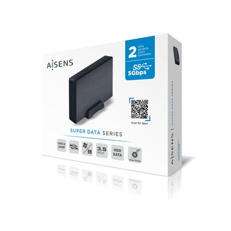 CAJA 3.5 AISENS USB 3.1 GEN1 EXTERNA PARA DISCOS DUROS SATA III NEGRA ASE-3530B - Imagen 5 de 6 CAJA 3.5 AISENS USB 3.1 GEN1 EXTERNA PARA DISCOS DUROS SATA III NEGRA ASE-3530B - Imagen 5 de 6