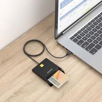 Miniatura 6 de AISENS Lector de Tarjeta Inteligente DNI USB-C, Negro