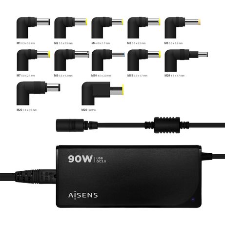 Aisens - Cargador 90W Automatico Universal Multitension Para Portatil - Imagen 6 de 9 Aisens - Cargador 90W Automatico Universal Multitension Para Portatil - Imagen 6 de 9