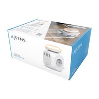 Miniatura 7 de AISENS Regleta de Enchufes Sobremesa Multifuncion con 4 Tomas + 1XUSB-C, 3XUSB-A, Luz Nocturna, 1.8M, Blanco