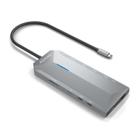 Miniatura 1 de AISENS USB-C Dock 12 En 1, USB-C A 2xHDMI, 1xRJ45, 3xUSB-A, 2xUSB-C, 1xUSB-C PD, 1xAudio, 1xSD, 1xMicro SD, Gris, 30cm