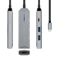 Miniatura 2 de AISENS ASUC-4P002-GR base para portátil y replicador de puertos Alámbrico USB 3.2 Gen 1 (3.1 Gen 1) Type-C