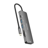 Miniatura 4 de AISENS USB C Dock 6 EN 1  USB C a 1xHDMI  2xUSB A  1xUSB C PD 100W  1xSD  1xMicro SD  Gris  15cm