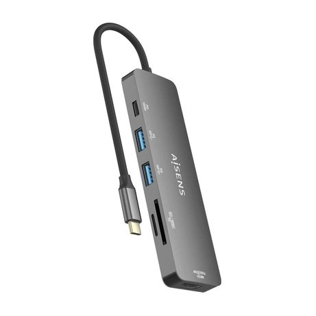 AISENS USB C Dock 6 EN 1 USB C a 1xHDMI 2xUSB A 1xUSB C PD 100W 1xSD 1xMicro SD Gris 15cm - Imagen 4 de 8 AISENS USB C Dock 6 EN 1 USB C a 1xHDMI 2xUSB A 1xUSB C PD 100W 1xSD 1xMicro SD Gris 15cm - Imagen 4 de 8