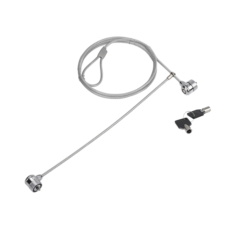 CABLE DE SEGURIDAD CONCEPTRONIC CON DOBLE CABEZAL Y LLAVE 1.5M - Imagen 1 de 6 CABLE DE SEGURIDAD CONCEPTRONIC CON DOBLE CABEZAL Y LLAVE 1.5M - Imagen 1 de 6