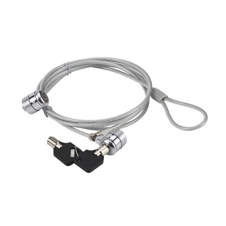 CABLE DE SEGURIDAD CONCEPTRONIC CON DOBLE CABEZAL Y LLAVE 1.5M - Imagen 3 de 6 CABLE DE SEGURIDAD CONCEPTRONIC CON DOBLE CABEZAL Y LLAVE 1.5M - Imagen 3 de 6