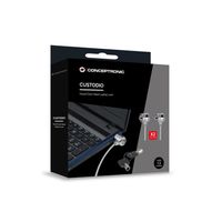Miniatura 6 de CABLE DE SEGURIDAD CONCEPTRONIC CON DOBLE CABEZAL Y LLAVE 1.5M