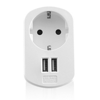 Miniatura 1 de CARGADOR DE PARED EWENT EW1211 2USB 3.1A BLANCO SIN PERDIDA DE ENCHUFE