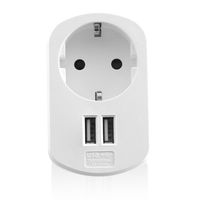 Miniatura 2 de CARGADOR DE PARED EWENT EW1211 2USB 3.1A BLANCO SIN PERDIDA DE ENCHUFE