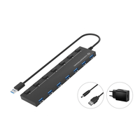 Miniatura 1 de HUB USB 3.2 CONCEPTRONIC HUBBIES19BP 7 PUERTOS USB 3.0 CON INTERRUPTORES Y ALIMENTADOR