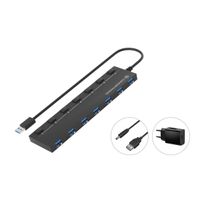 Miniatura 2 de HUB USB 3.2 CONCEPTRONIC HUBBIES19BP 7 PUERTOS USB 3.0 CON INTERRUPTORES Y ALIMENTADOR