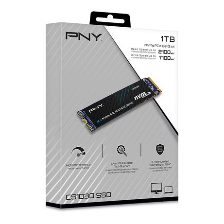 PNY CS1030 SSD 1TB M.2 NVMe PCIe Gen3 - Imagen 3 de 3 PNY CS1030 SSD 1TB M.2 NVMe PCIe Gen3 - Imagen 3 de 3