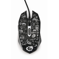 Miniatura 1 de RATON GEMBIRD 6 BOTONES WIRED OPTICAL LED NEGRO