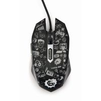 Miniatura 2 de RATON GEMBIRD 6 BOTONES WIRED OPTICAL LED NEGRO