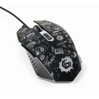 Miniatura 4 de RATON GEMBIRD 6 BOTONES WIRED OPTICAL LED NEGRO