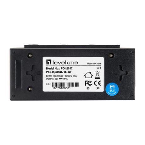 POE INJECTOR ADAPTER 10/100 LEVEL ONE PASA DATOS Y ALIMENTACION POR EL MISMO CABLE 15.4W - Imagen 7 de 7 POE INJECTOR ADAPTER 10/100 LEVEL ONE PASA DATOS Y ALIMENTACION POR EL MISMO CABLE 15.4W - Imagen 7 de 7