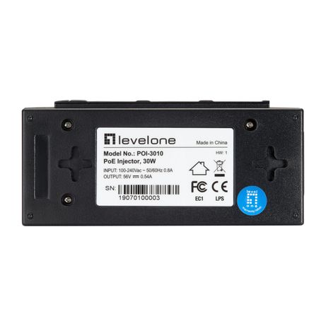 POE INJECTOR ADAPTER GIGABIT LEVEL ONE 30W PASA DATOS Y ALIMENTACION POR EL MISMO CABLE HASTA 100M - Imagen 7 de 7 POE INJECTOR ADAPTER GIGABIT LEVEL ONE 30W PASA DATOS Y ALIMENTACION POR EL MISMO CABLE HASTA 100M - Imagen 7 de 7