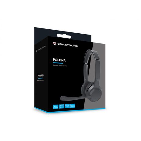 HEADSET BLUETOOTH CONCEPTRONIC POLONA04B CARGA USB-C CANCELACION DE RUIDO MANOS LIBRES BAT. 40h - Imagen 7 de 7 HEADSET BLUETOOTH CONCEPTRONIC POLONA04B CARGA USB-C CANCELACION DE RUIDO MANOS LIBRES BAT. 40h - Imagen 7 de 7