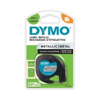 Miniatura 4 de CINTA ROTULADORA LETRATAG 12MMX4M NEGRO/PLATA DYMO S0721730