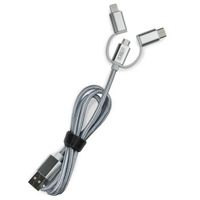Miniatura 3 de CARGADOR DE COCHE 2 X USB + USB 3 EN 1 2.4 A PLATA