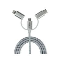 Miniatura 5 de CARGADOR DE COCHE 2 X USB + USB 3 EN 1 2.4 A PLATA