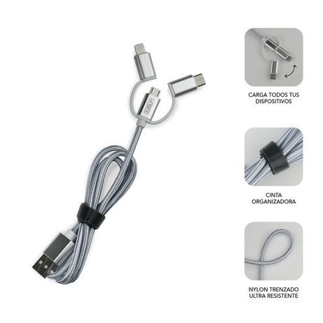 CARGADOR DE COCHE 2 X USB + USB 3 EN 1 2.4 A PLATA - Imagen 9 de 13 CARGADOR DE COCHE 2 X USB + USB 3 EN 1 2.4 A PLATA - Imagen 9 de 13