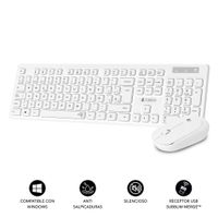 Miniatura 3 de TECLADO Y RATON INALAMBRICO SUBBLIM BLANCO