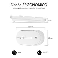 Miniatura 4 de TECLADO Y RATON INALAMBRICO SUBBLIM BLANCO