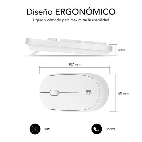 TECLADO Y RATON INALAMBRICO SUBBLIM BLANCO - Imagen 4 de 6 TECLADO Y RATON INALAMBRICO SUBBLIM BLANCO - Imagen 4 de 6