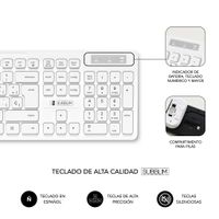Miniatura 5 de TECLADO Y RATON INALAMBRICO SUBBLIM BLANCO