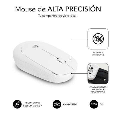 TECLADO Y RATON INALAMBRICO SUBBLIM BLANCO - Imagen 6 de 6 TECLADO Y RATON INALAMBRICO SUBBLIM BLANCO - Imagen 6 de 6