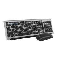 Miniatura 1 de TECLADO CON RATON BLUETOOTH + 2.4G COMBO DUAL PRESTIGE EXTENDIDO GRIS/NEGRO