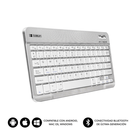 TECLADO SUBBLIM WIRELESS SMART BT SILVER - Imagen 1 de 6 TECLADO SUBBLIM WIRELESS SMART BT SILVER - Imagen 1 de 6