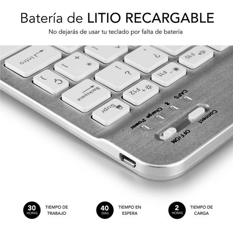 TECLADO SUBBLIM WIRELESS SMART BT SILVER - Imagen 5 de 6 TECLADO SUBBLIM WIRELESS SMART BT SILVER - Imagen 5 de 6