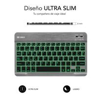 Miniatura 4 de TECLADO SUBBLIM INALAMBRICO RETROILUMINADO SMART BACKLIT BT GREY