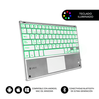 Miniatura 1 de TECLADO SUBBLIM INALAMBRICO SMART BACKLIT BT TOUCHPAD SILVER