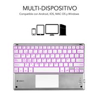 Miniatura 3 de TECLADO SUBBLIM INALAMBRICO SMART BACKLIT BT TOUCHPAD SILVER