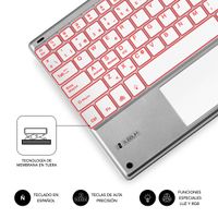 Miniatura 5 de TECLADO SUBBLIM INALAMBRICO SMART BACKLIT BT TOUCHPAD SILVER